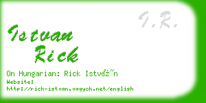 istvan rick business card